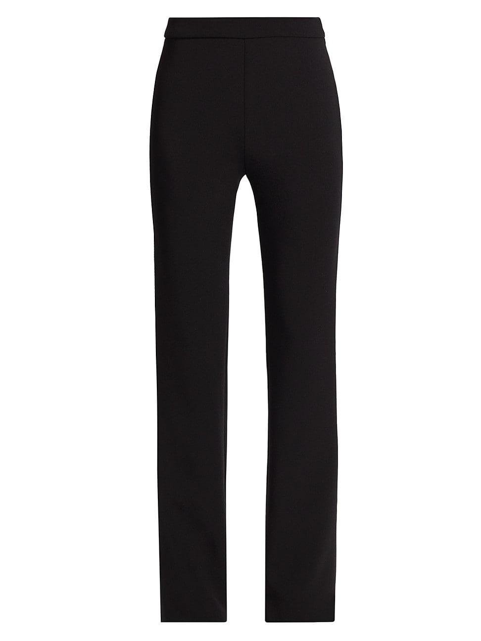 Womens Stretch-Crepe High-Rise Straight-Leg Pants Product Image