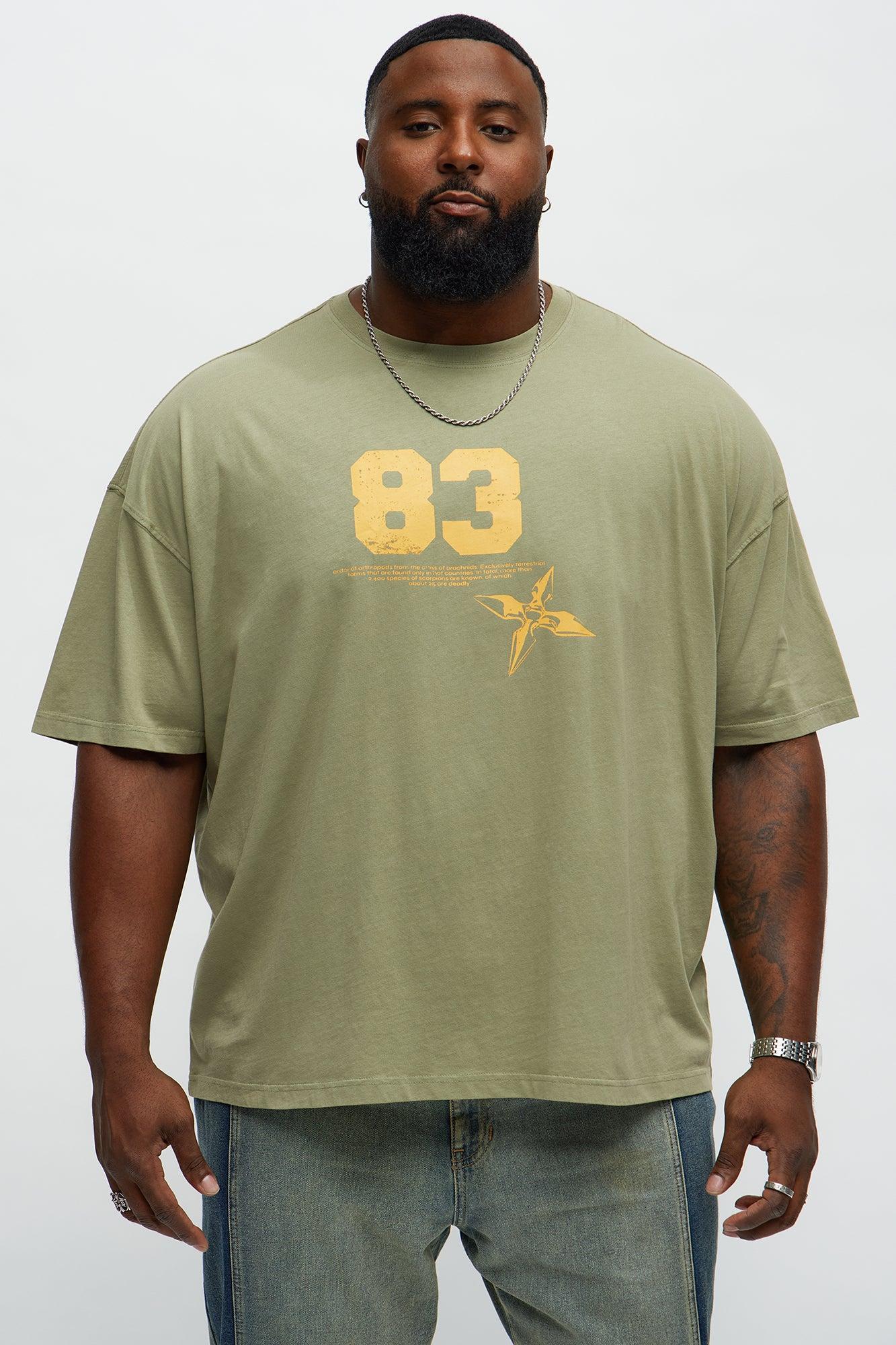 Fearless 83 Oversized Short Sleeve Tee - Olive Product Image