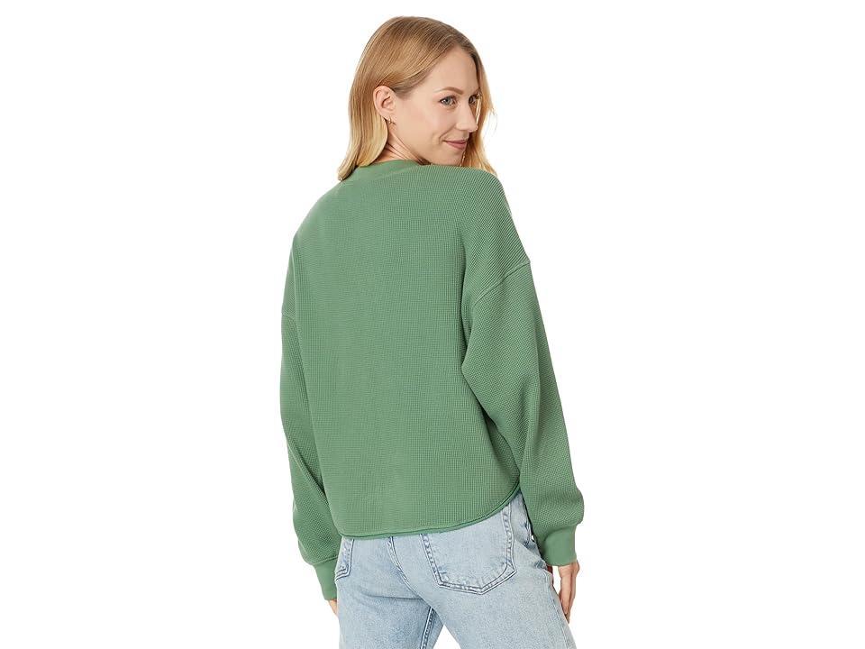 Toad&Co McCloud Long Sleeve Henley (Ivy) Women's Clothing Product Image