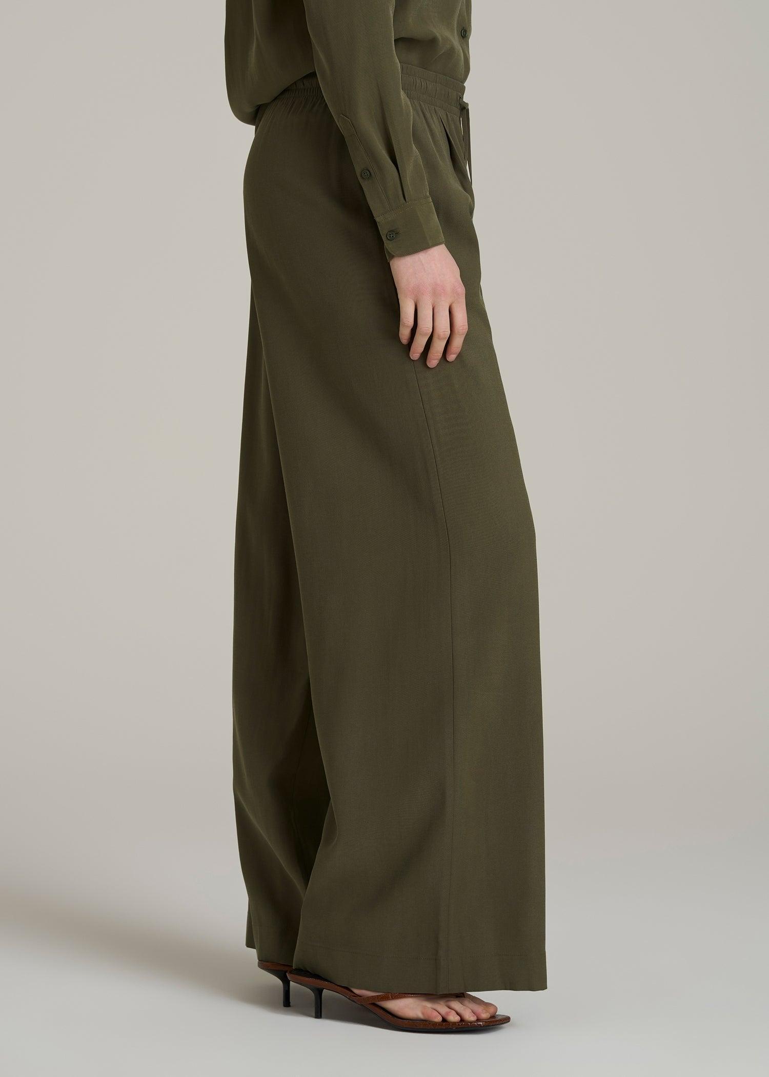 Relaxed Pull On Pants for Tall Women in Forest Night Product Image