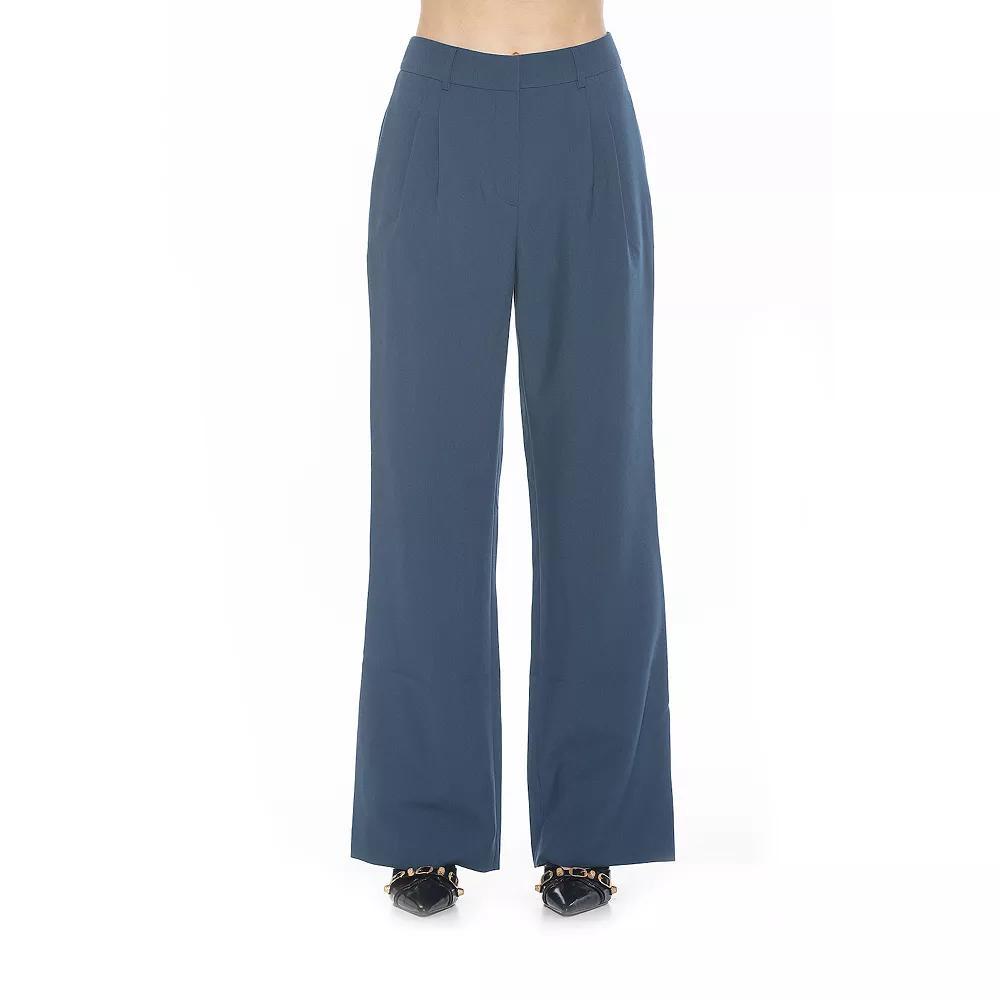 Women's ALEXIA ADMOR Ellie Wide Leg Pleated Pants, Size: 4, Halogen Blue Product Image