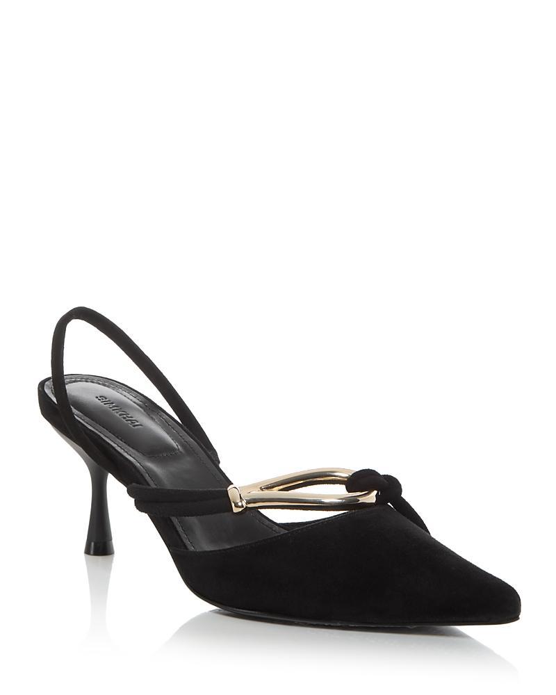 Simkhai Womens Love Knot Pointed Toe Slingback Pumps Product Image