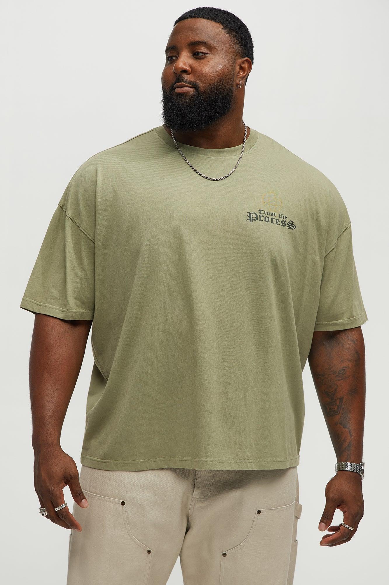 Trust The Word Oversized Short Sleeve Tee - Olive Product Image