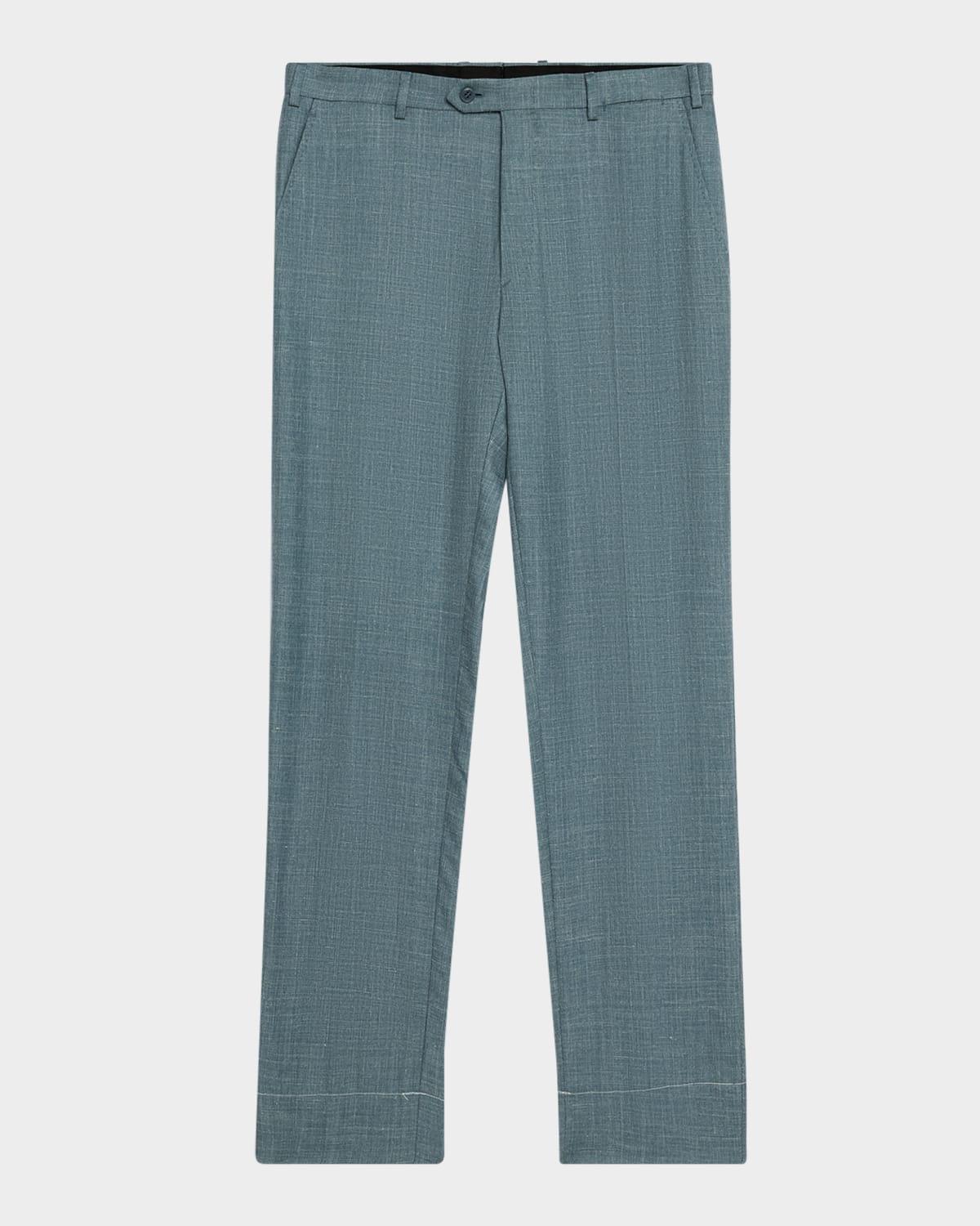 Mens Tigullio Flat-Front Twill Trousers Product Image