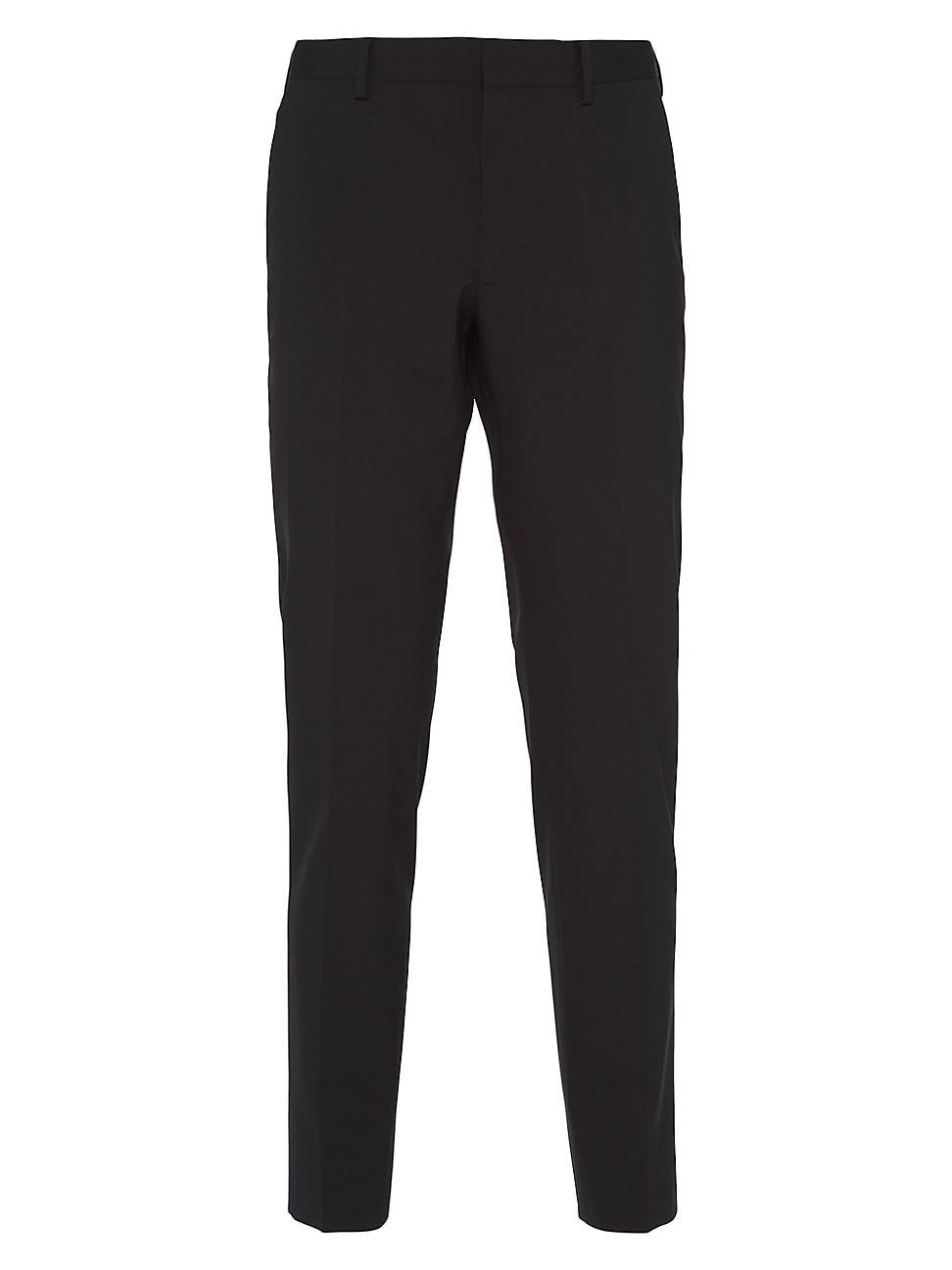 Mens Slim Stretch-Wool Pants Product Image