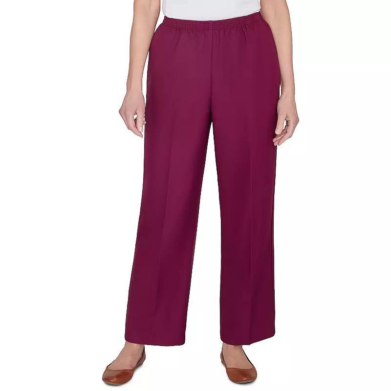 Women's Alfred Dunner Classic Full Elastic Medium Mid Rise Pants, Size: 14, Ivory Product Image