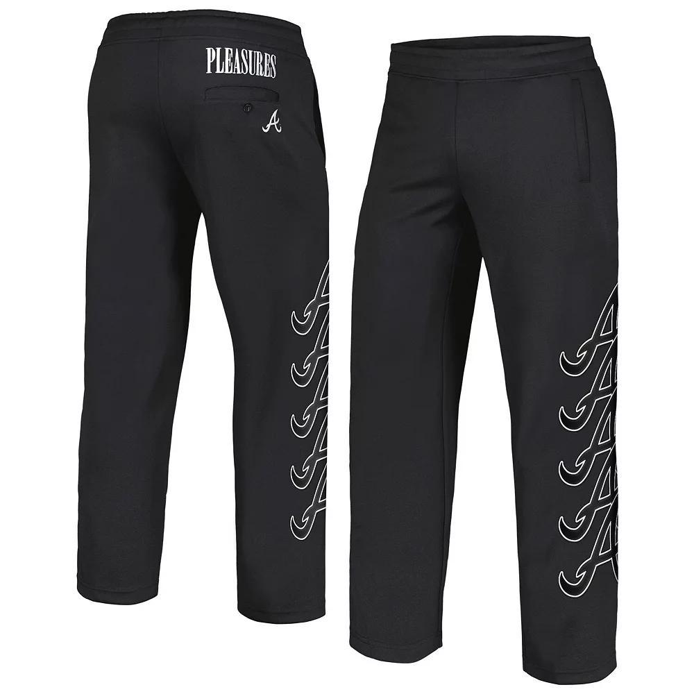 Men's Black Atlanta Braves Pitcher Track Pants, Size: 2XL Product Image