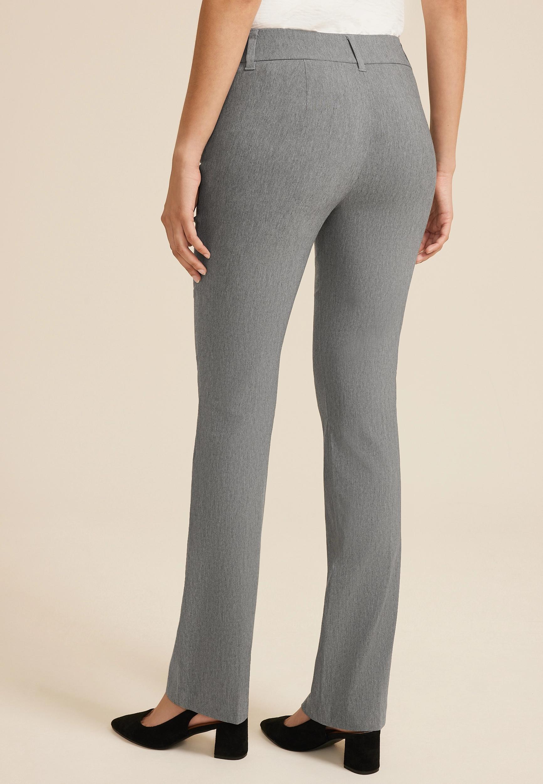 Maurices Womens Bengaline Mid Rise Bootcut Pants Gray Size XX Large Product Image