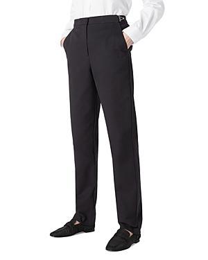 Womens High-Waisted Straight-Leg Trousers Product Image