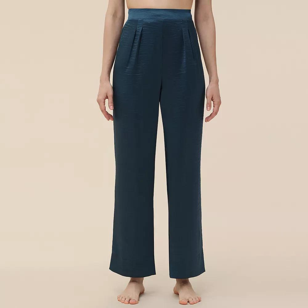 Women's Adyson Parker Satin Wide Leg Pajama Pants, Size: Small, Reflecting Pond Product Image
