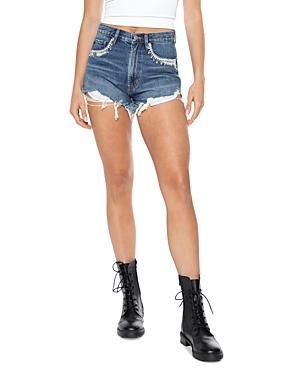 Blue Revival Brightest Gem Embellished Cutoff Denim Shorts Product Image