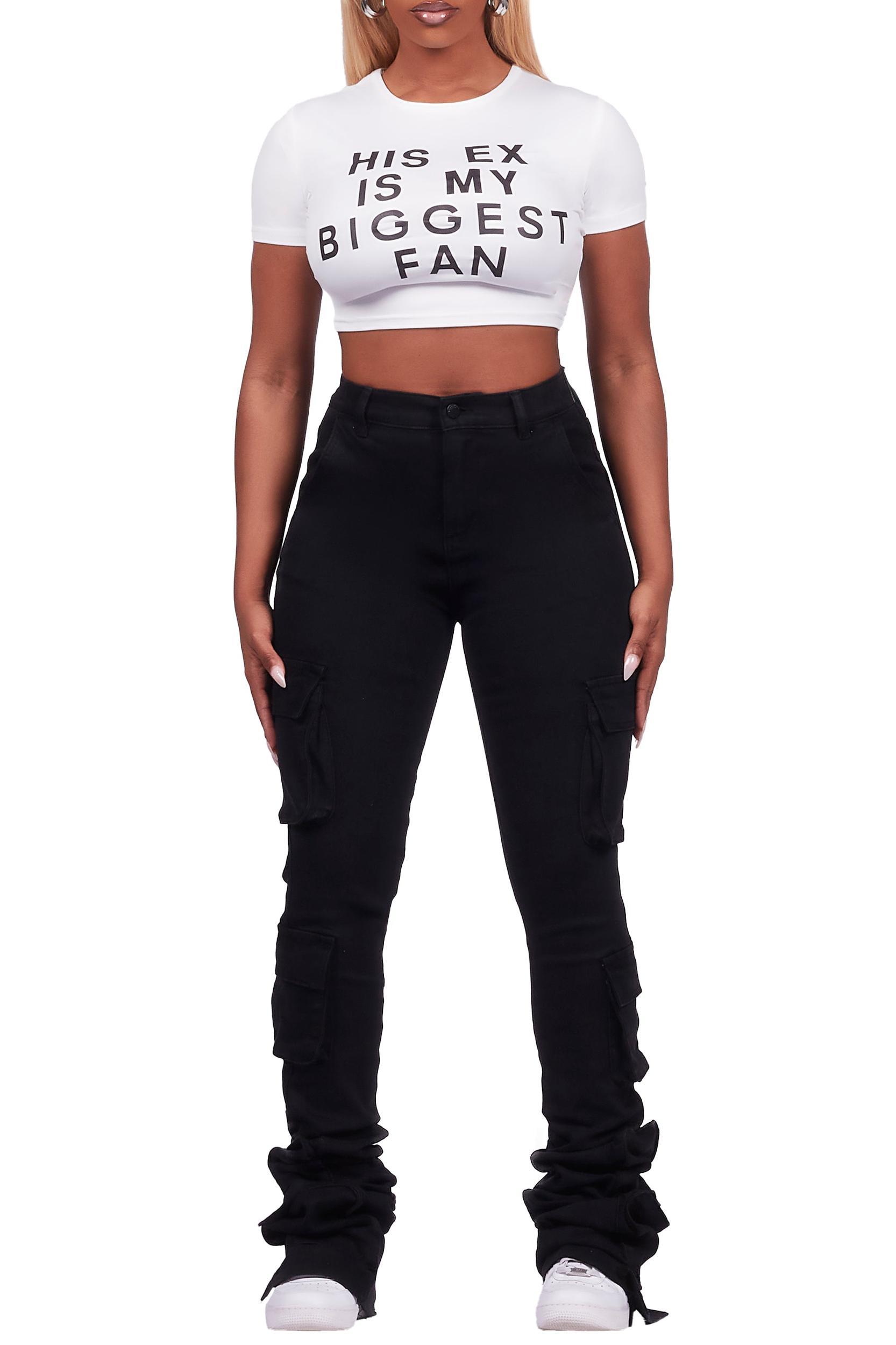 Tyronia White Crop T-Shirt Female Product Image