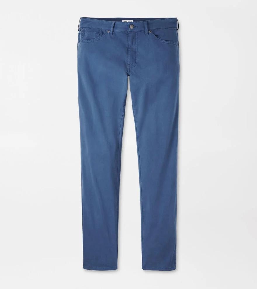 Peter Millar Mens Signature Sateen Five-Pocket Pant | Color: Navy | Size: 30 Product Image