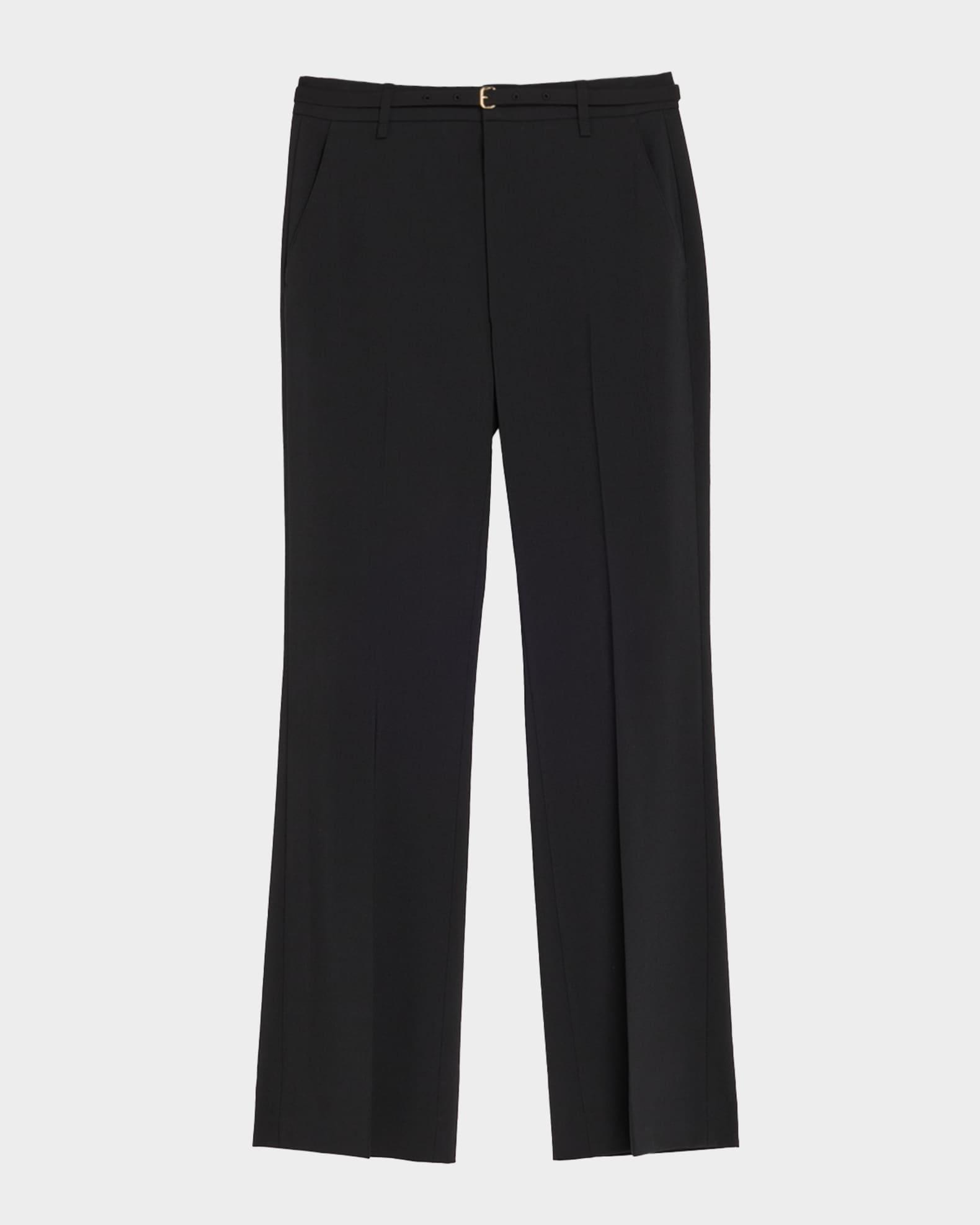 High-Rise Slim Flare Pants with Belt Product Image