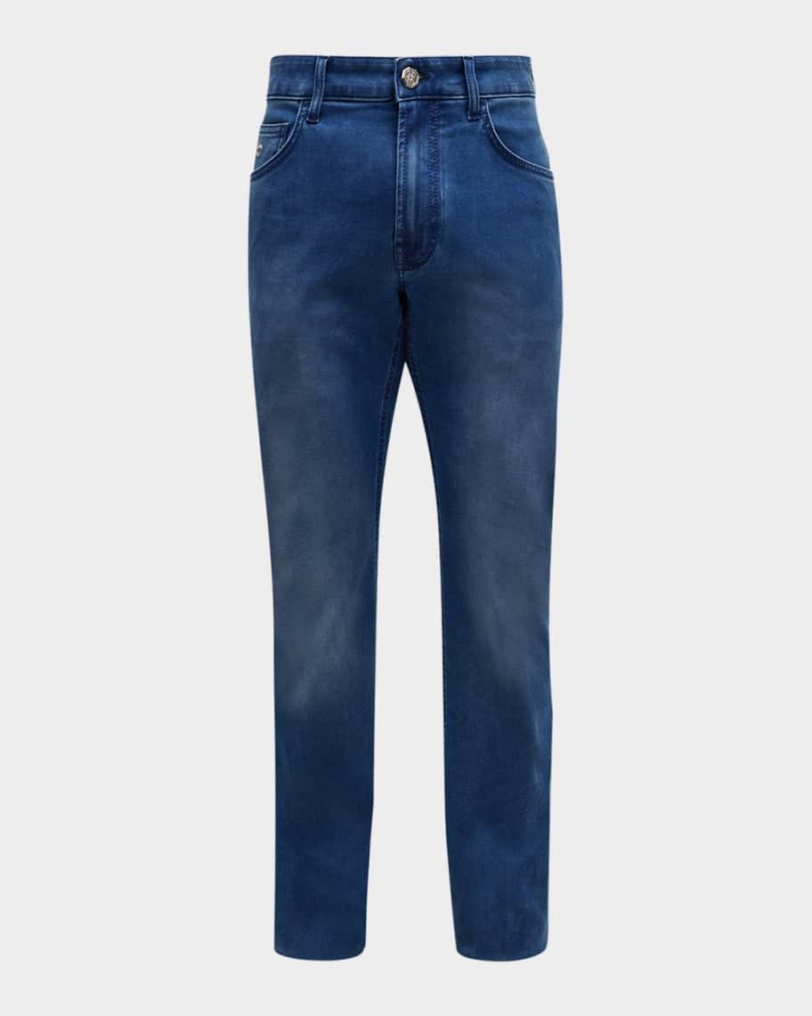 Mens Medium Wash Denim Jeans Product Image