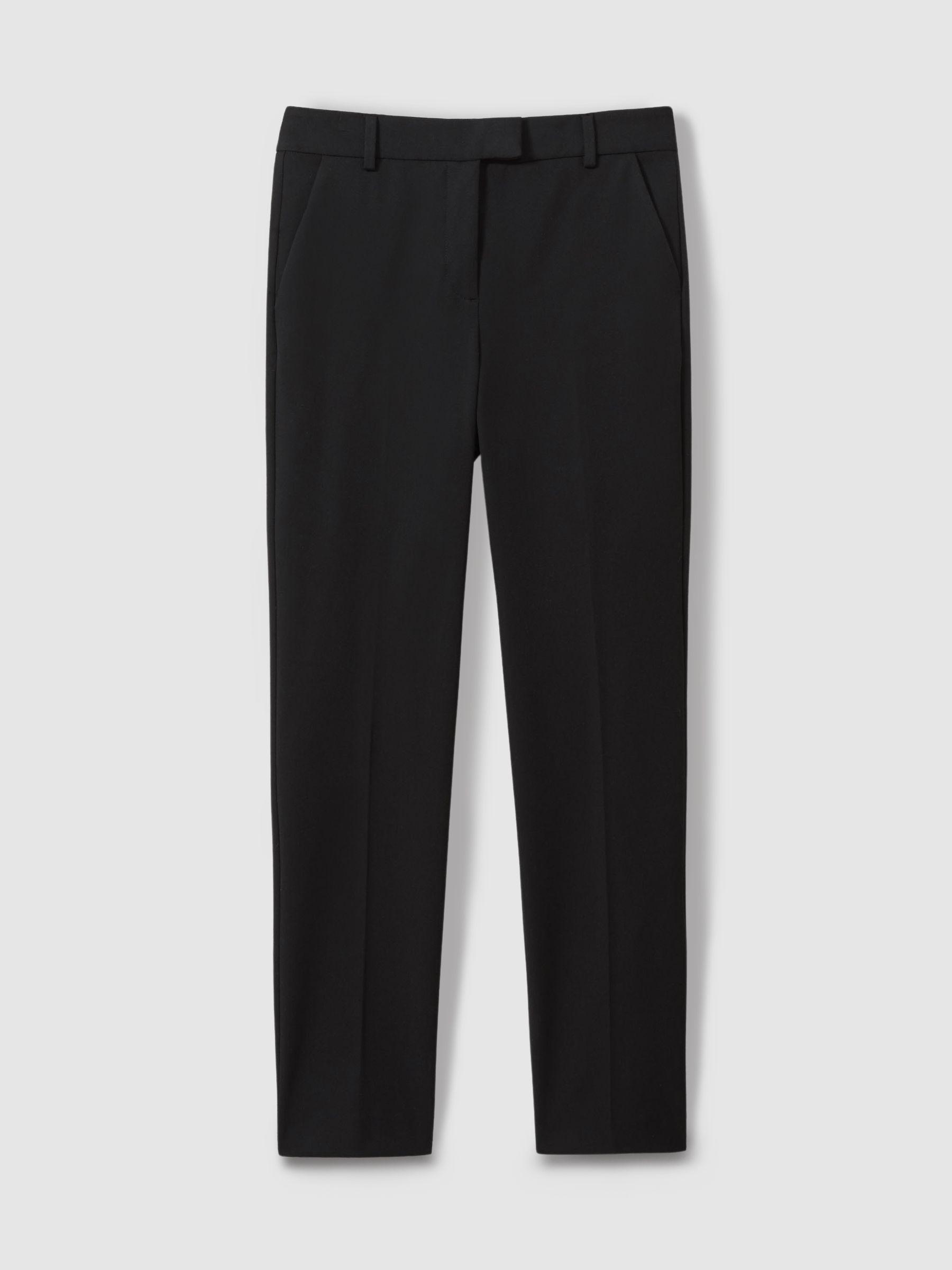 Slim Fit Tailored Trousers in Black Product Image