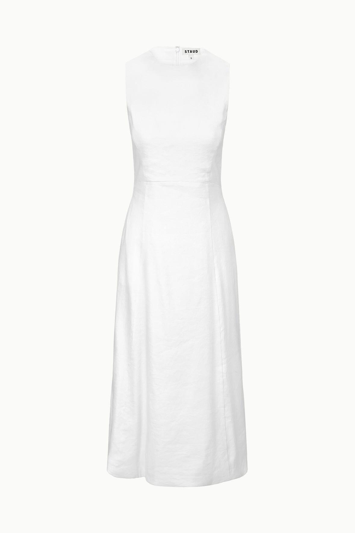 MARTINE LINEN DRESS | WHITE Product Image