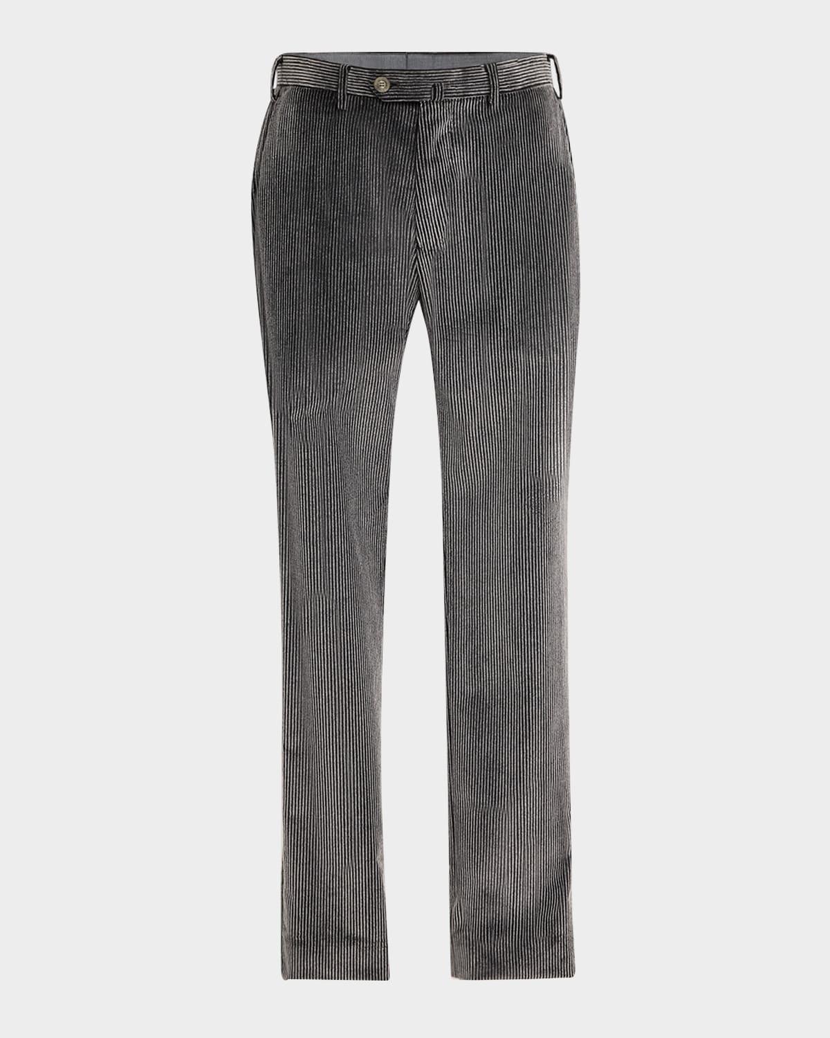 Mens Printed Corduroy Flat-Front Pants Product Image