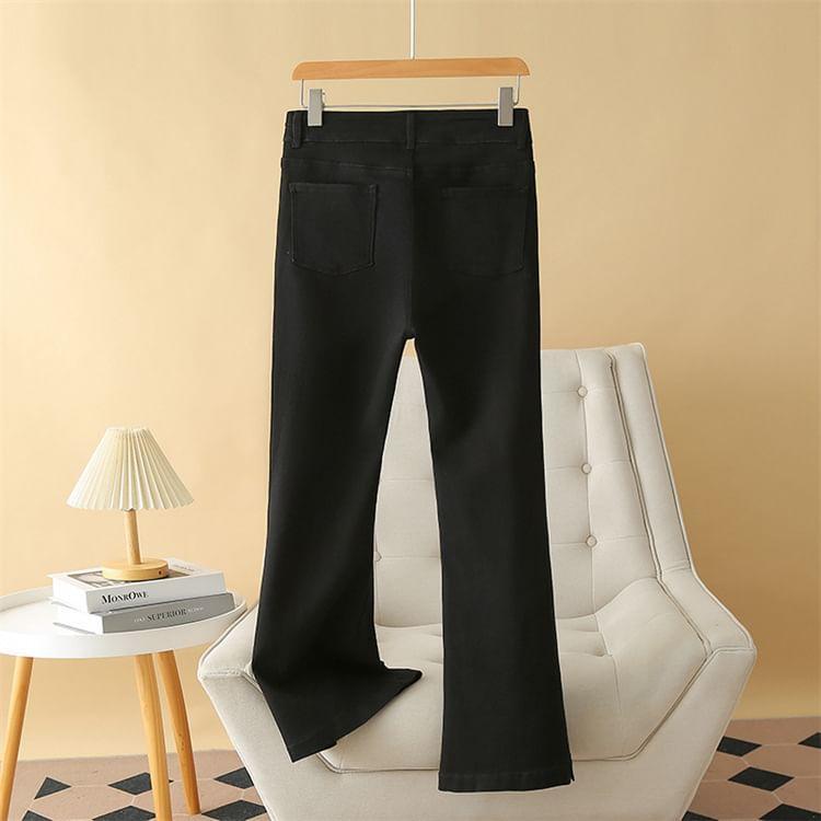 Plus Size High Waist Flared Jeans Product Image