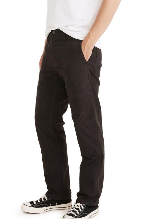 Madewell Men's Relaxed Straight Leg Workwear Pants in Black Coal at Nordstrom, Size 3232 Product Image