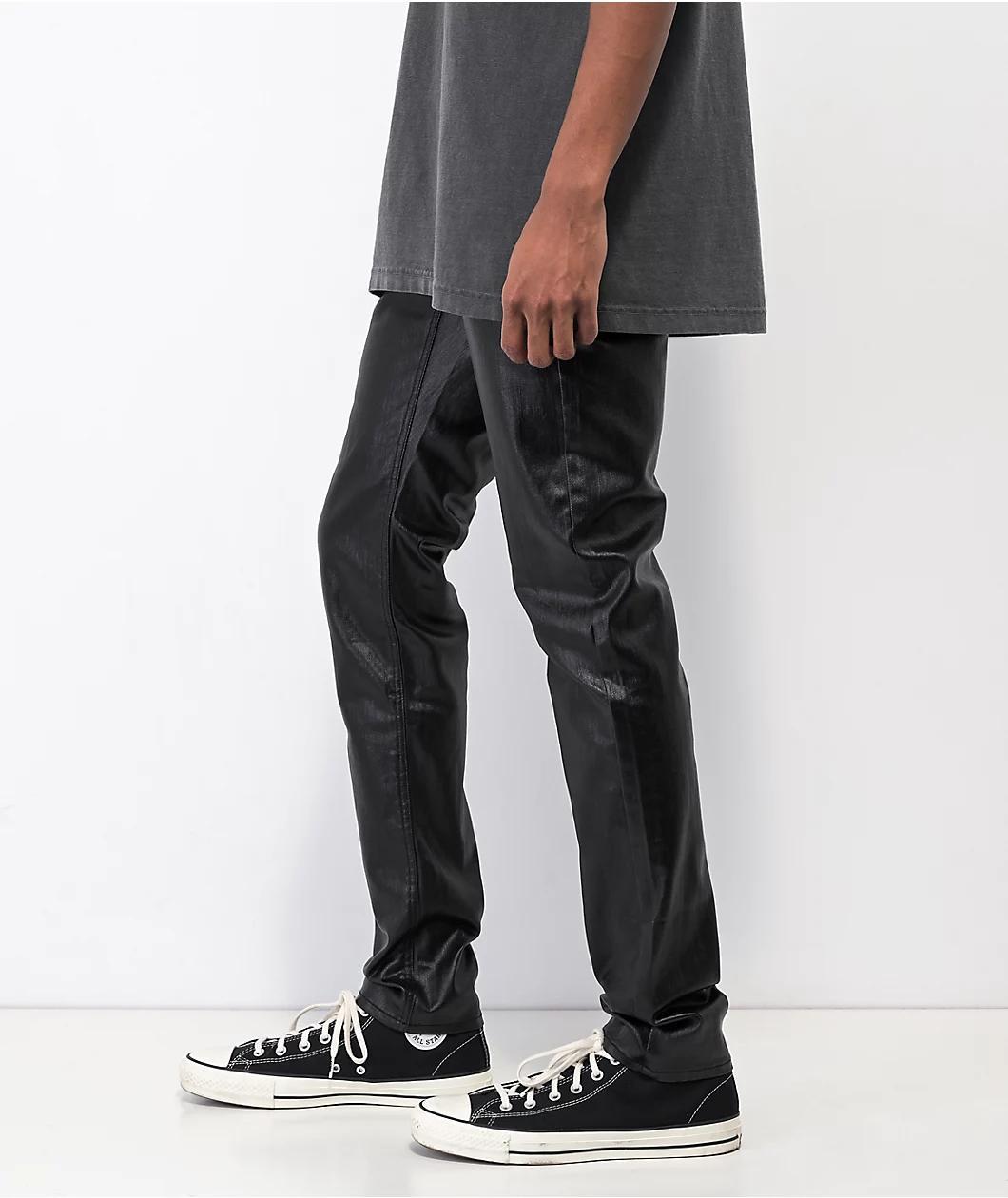 Ninth Hall Rogue Coated Denim Black Skinny Jeans Product Image