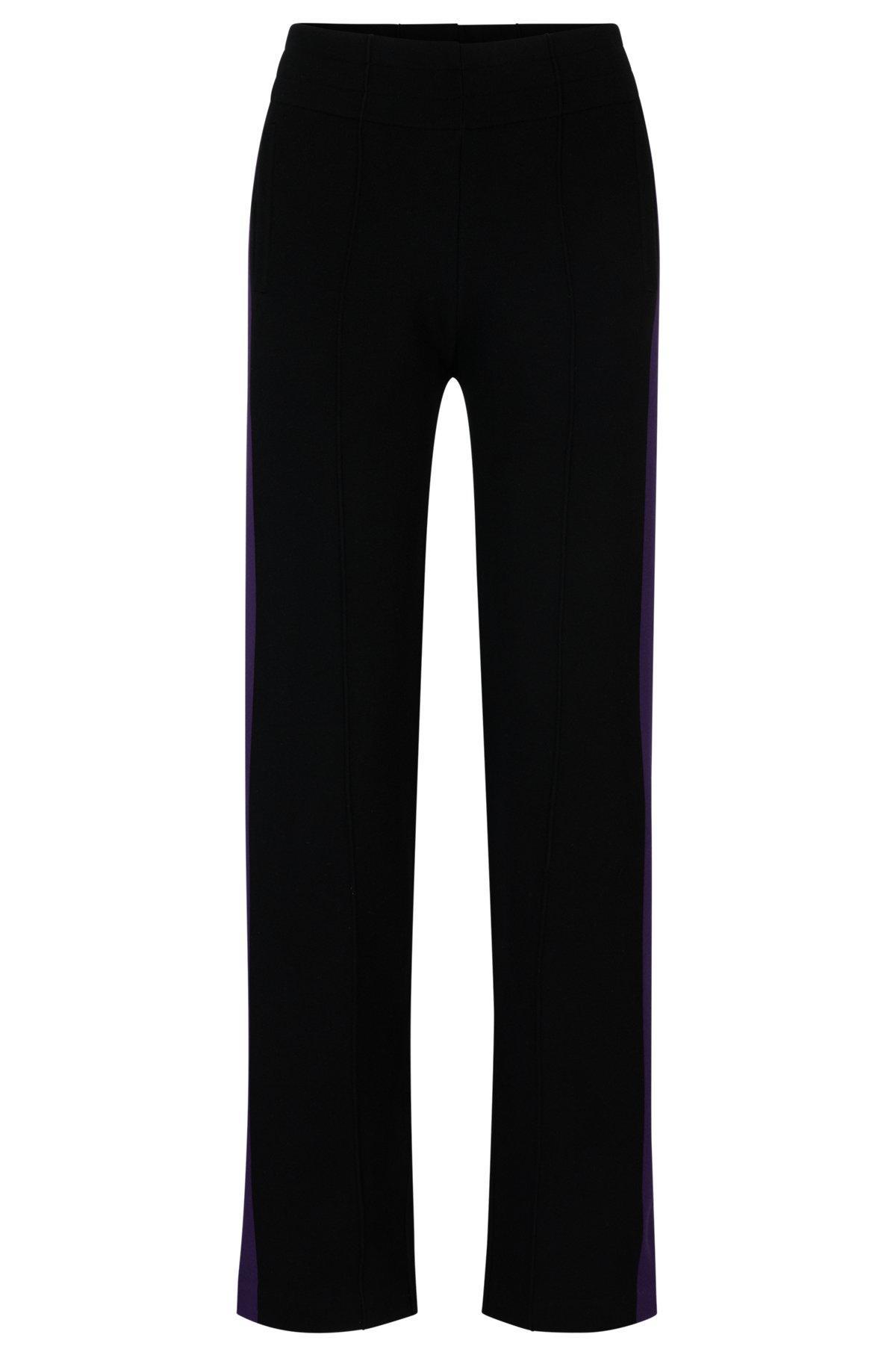 NAOMI x BOSS knitted trousers with contrast side stripe Product Image
