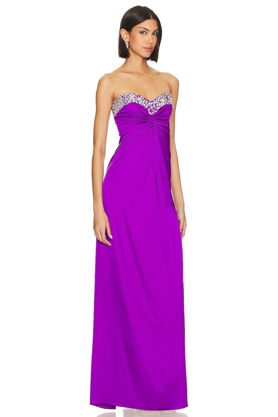 Hand-beaded Strapless Gown PatBO Product Image