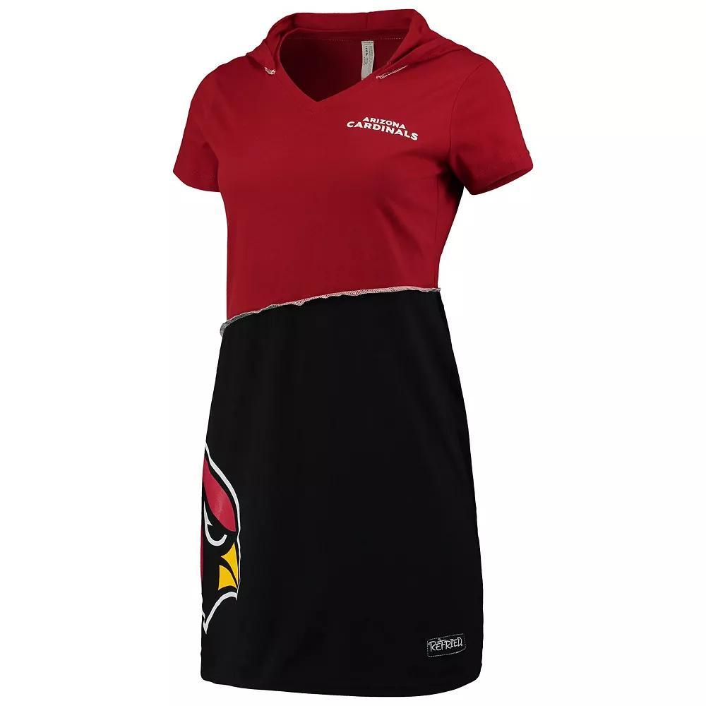 Women's Refried Apparel Cardinal/Black Arizona Cardinals Sustainable Hooded Mini Dress, Size: XL, Red Product Image