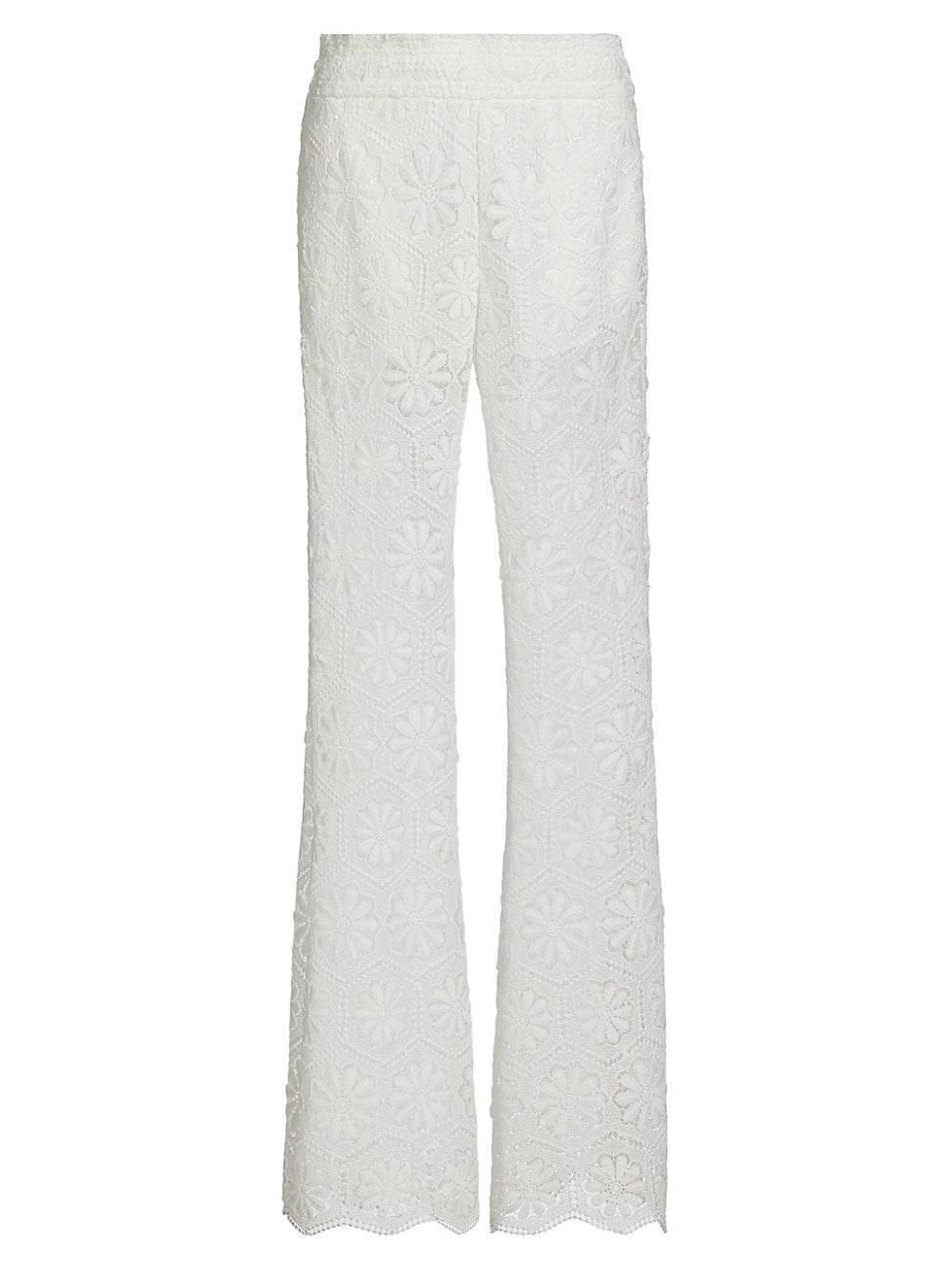 Womens Isabel Lace Boot-Cut Pants Product Image