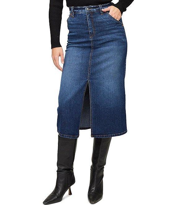 Karen Kane Stretch Denim Midi Skirt Product Image