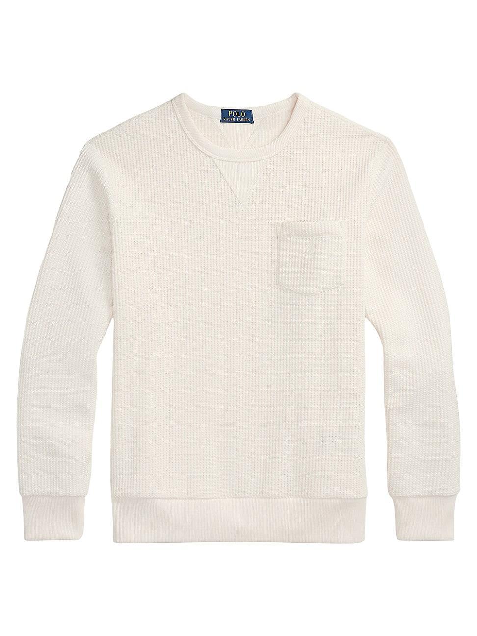 Mens Waffle-Knit Sweatshirt Product Image