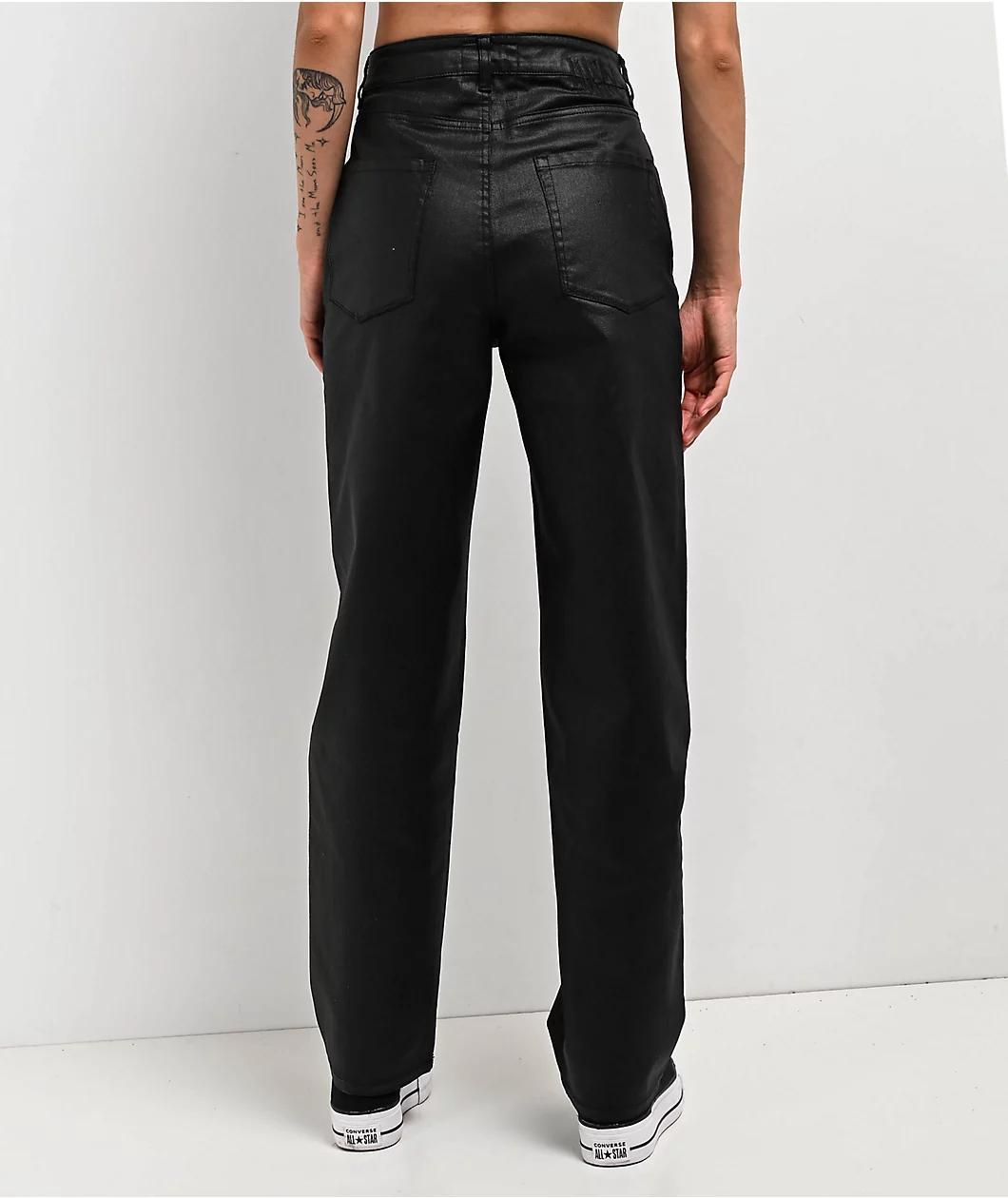 Empyre Tori Black Coated Denim Jeans Product Image