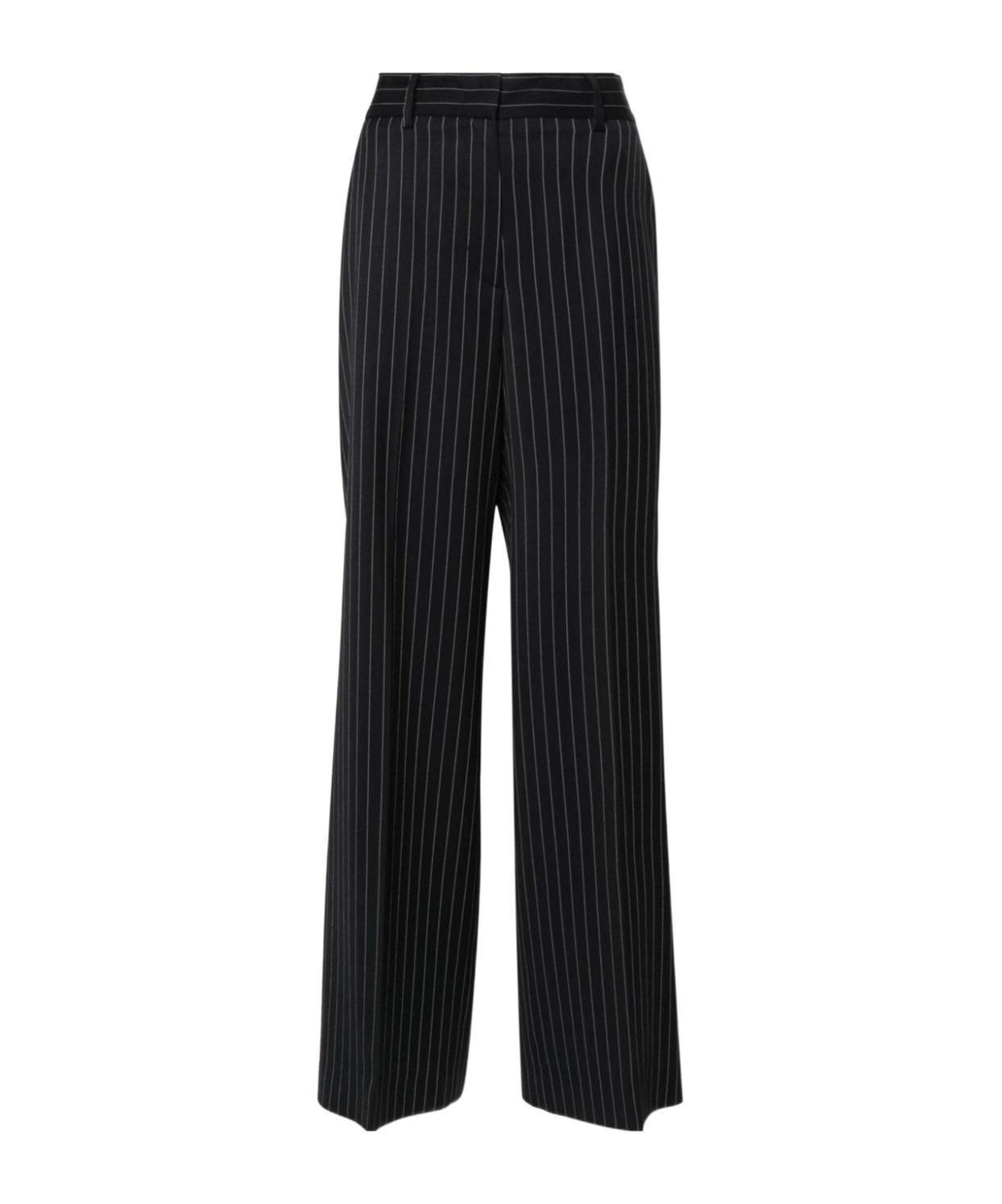 MSGM High-waist Straight-leg Trousers In Black Product Image
