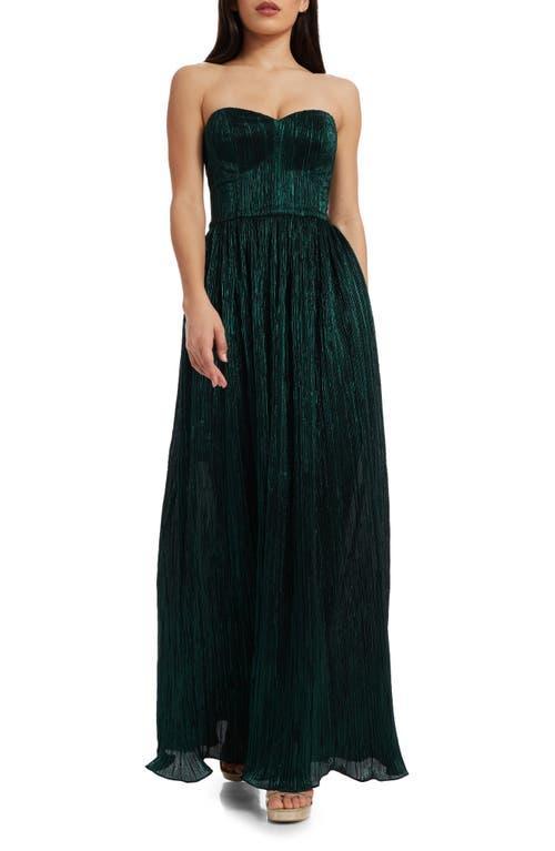 Womens Audrina Pliss Strapless Gown Product Image