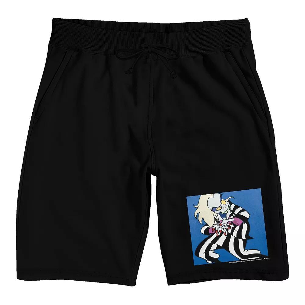 Men's Beetlejuice Blue Sleep Shorts, Size: XXL, Black Product Image