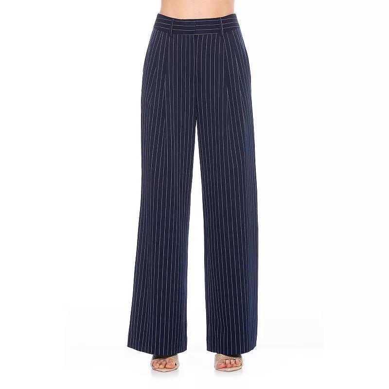 Womens ALEXIA ADMOR Elodie Belted Front Zip Wide Leg Pant Product Image