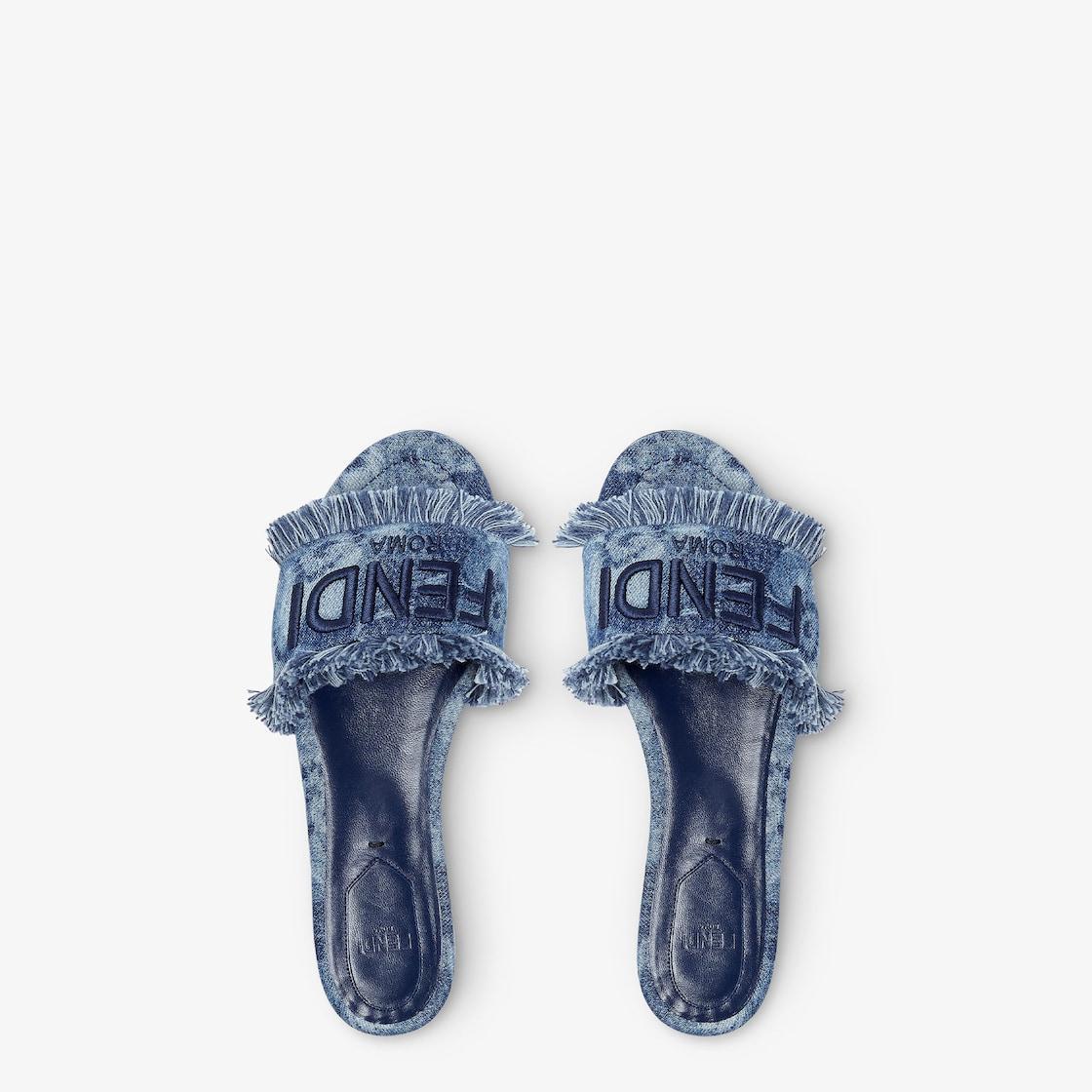 Fendi SunshineBlue denim slides Product Image
