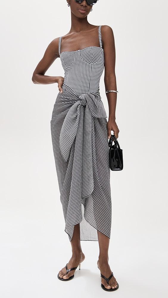 Good American Gingham Square Neck Support One Piece | Shopbop Product Image