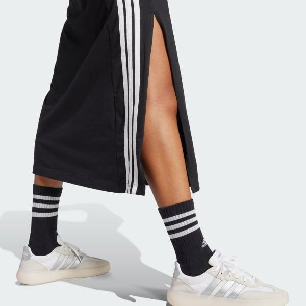 Women's adidas 3-Stripes Long Racerback Sportswear Dress, Size: XS, Clear Pink White Product Image
