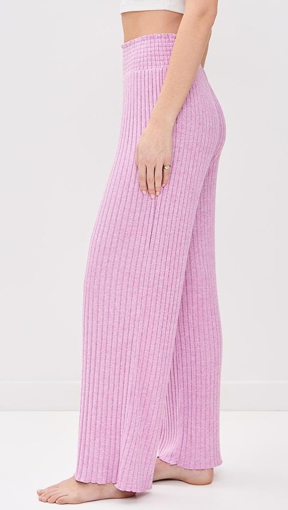 Z Supply Dawn Smocked Mini Rib Pants | Shopbop Product Image