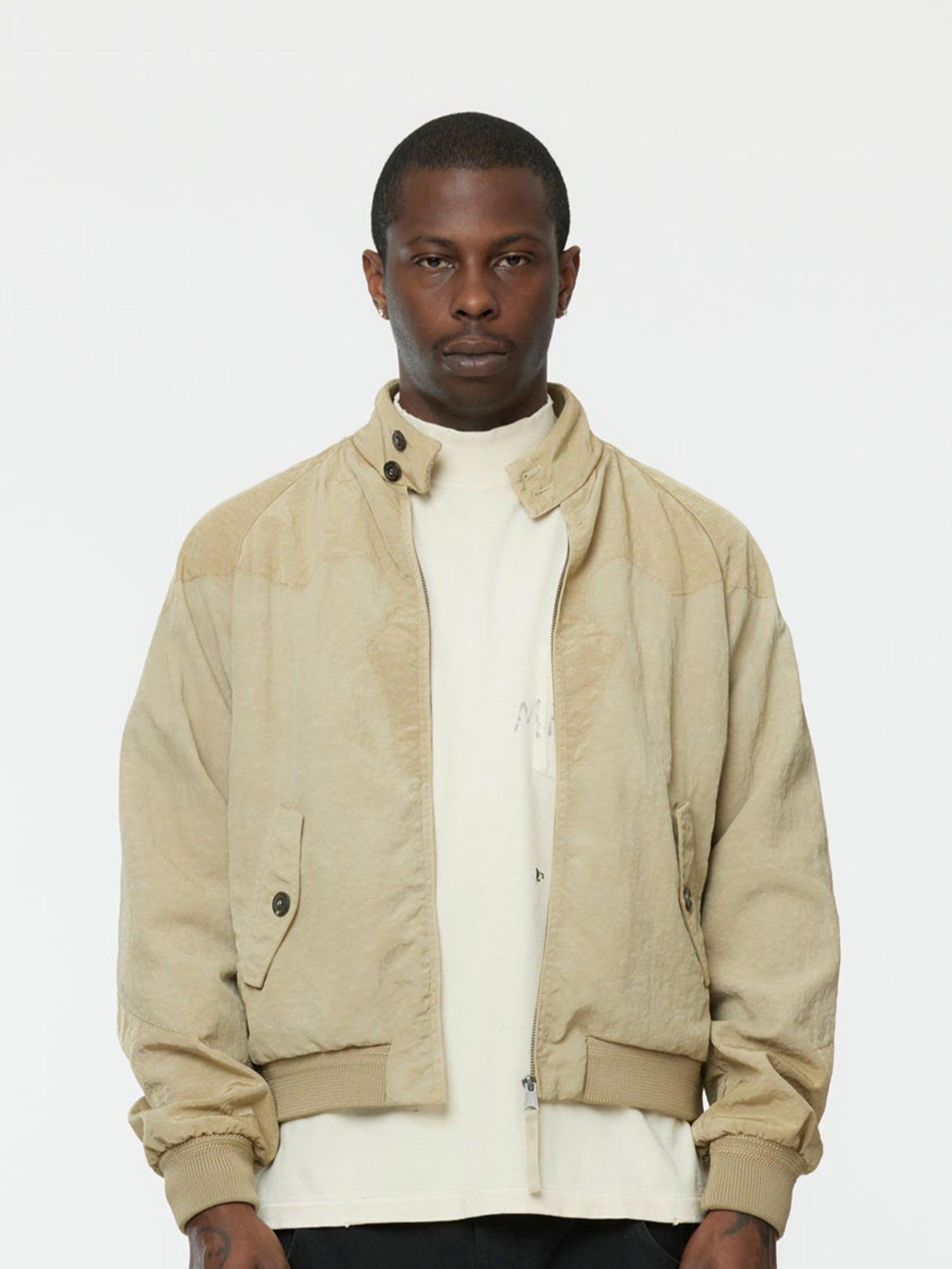 Moto Zip Sports Jacket (Beige) Product Image