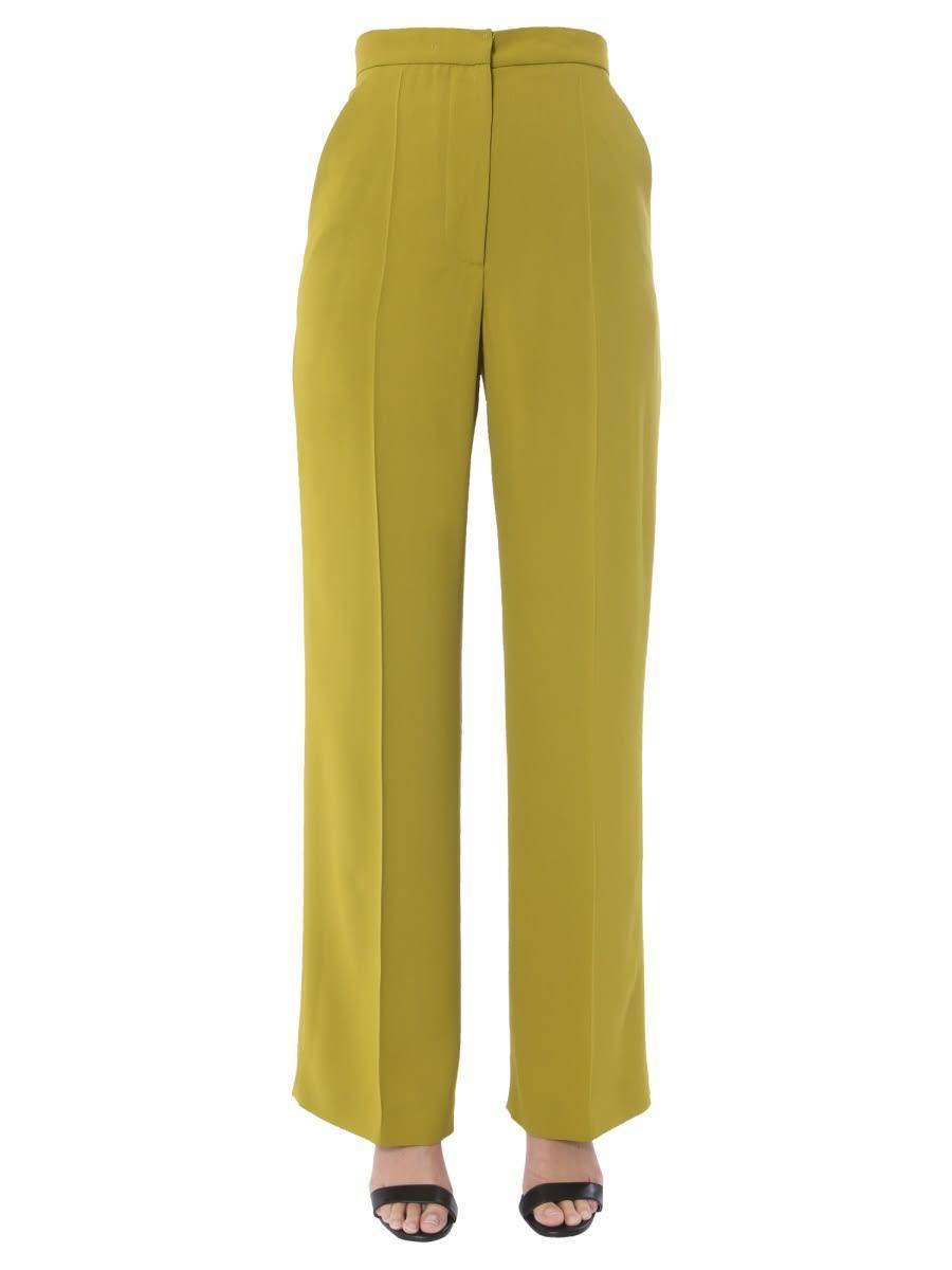 ALBERTA FERRETTI Wide Trousers In Green Product Image