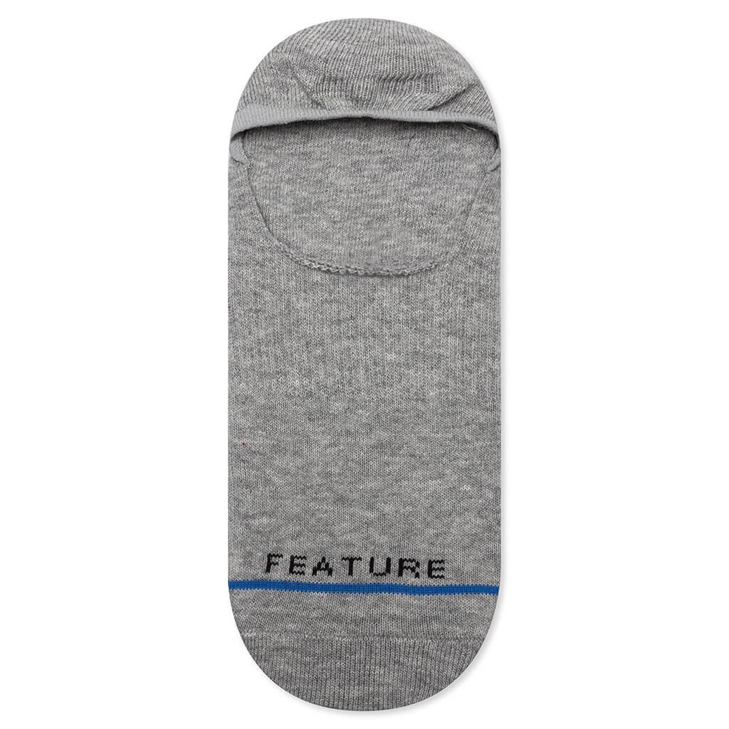 Classic No Show Sock - Heather Grey (3-Pack) Product Image