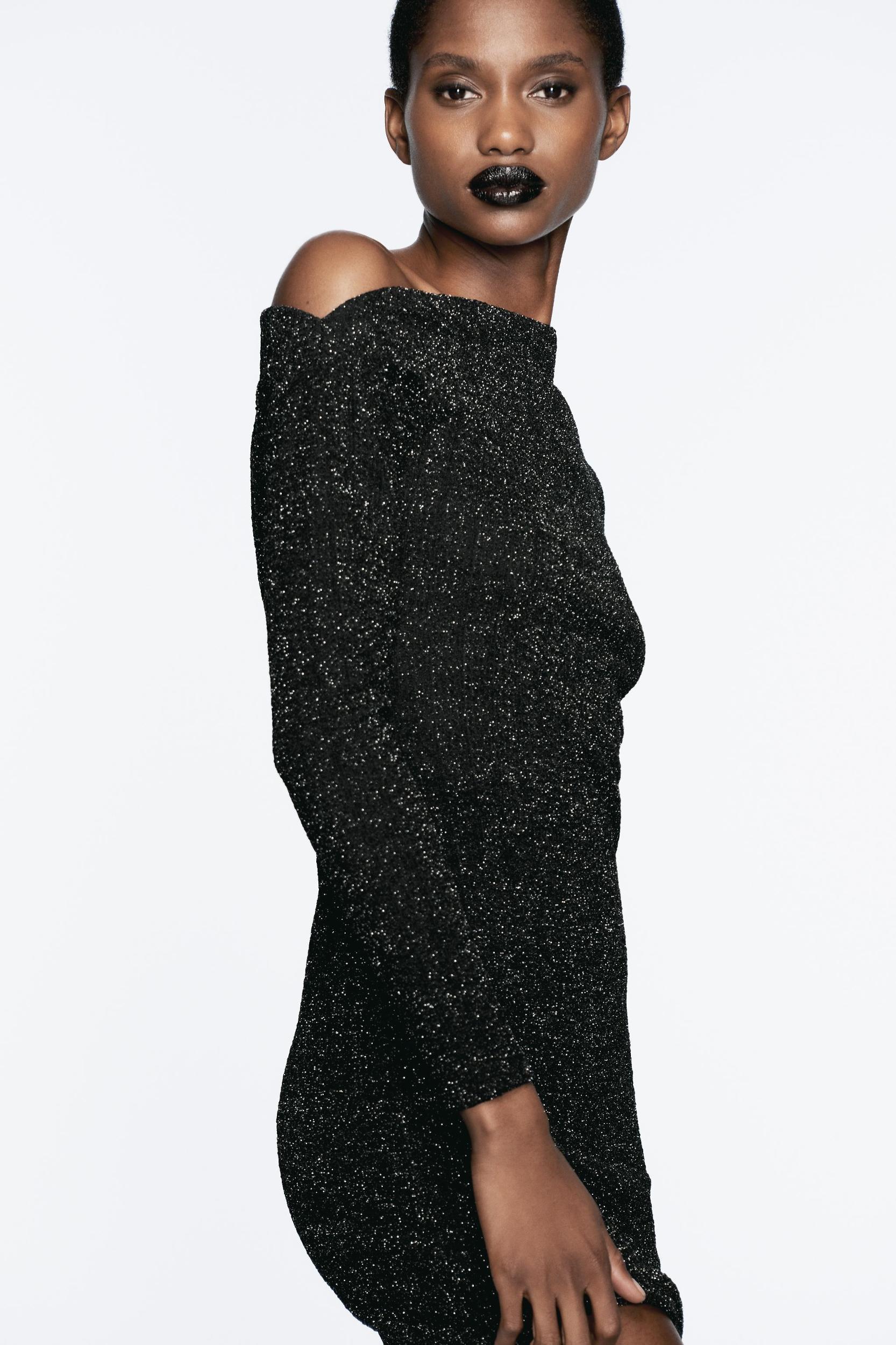 SHINY ASYMMETRIC DRESS Product Image