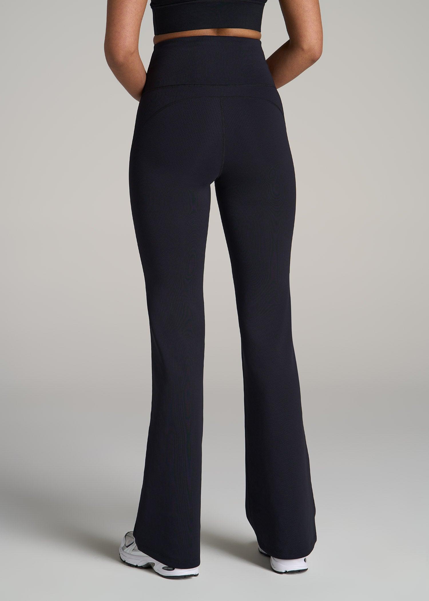 Balance Tall Women's Flare Yoga Pants in Ribbed Black Product Image