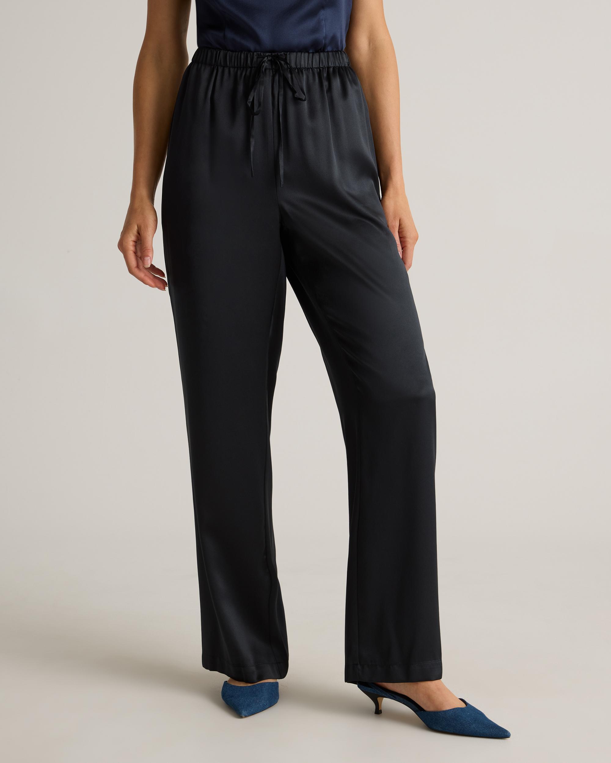 Quince | Women's Drawstring Wide Leg Pants Silk Product Image