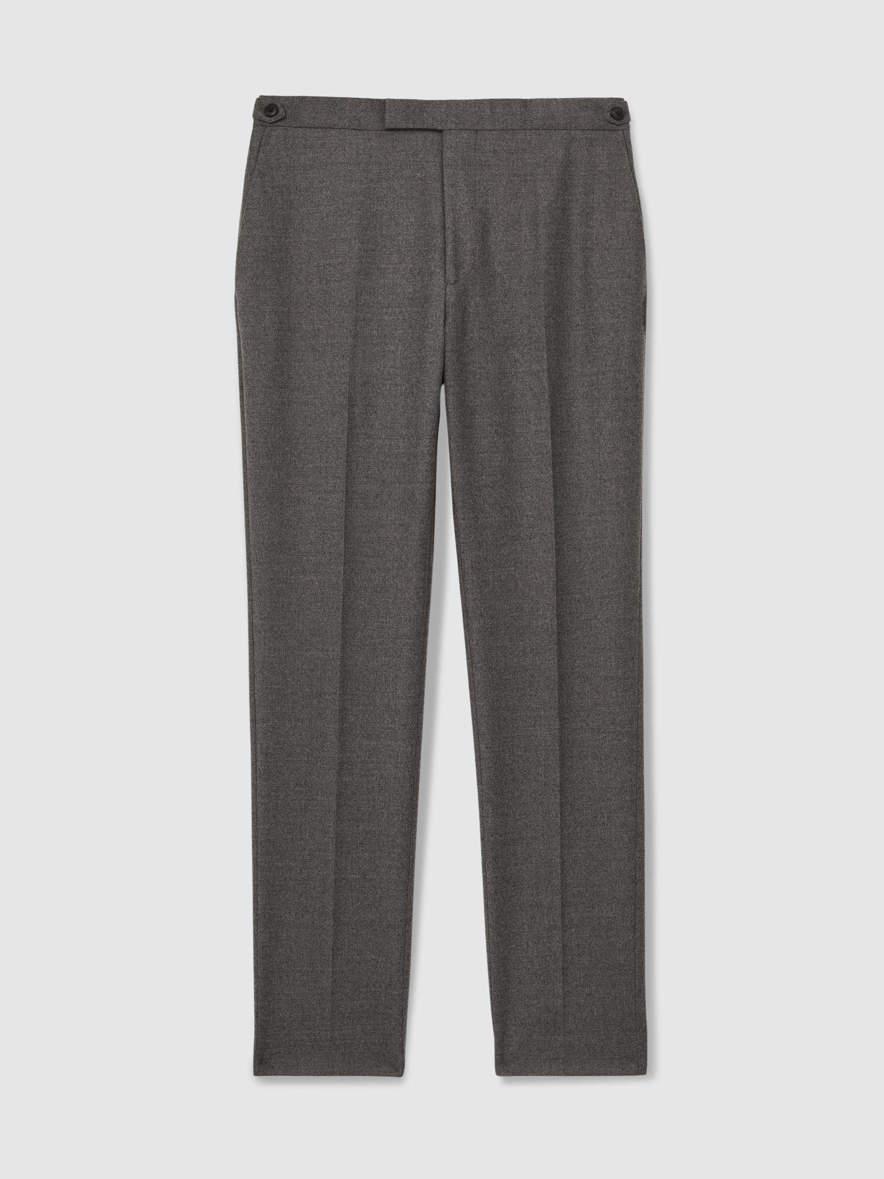 Regular-Fit Double-Breasted Sharkskin Wool-Blend Suit Blazer in Charcoal Grey Product Image