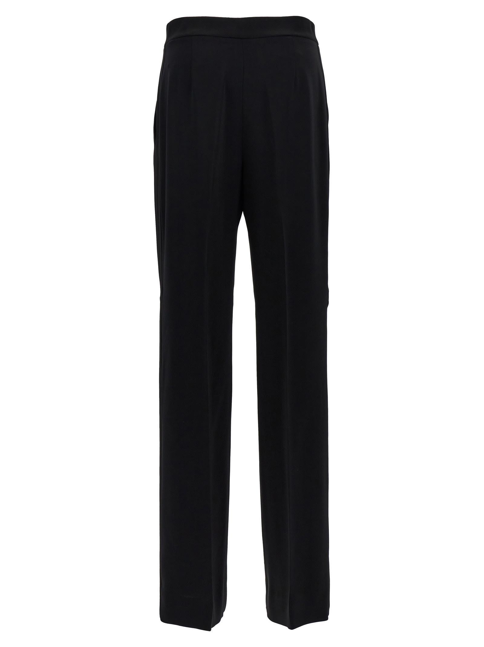 ALBERTA FERRETTI Satin Band Pants In Black Product Image