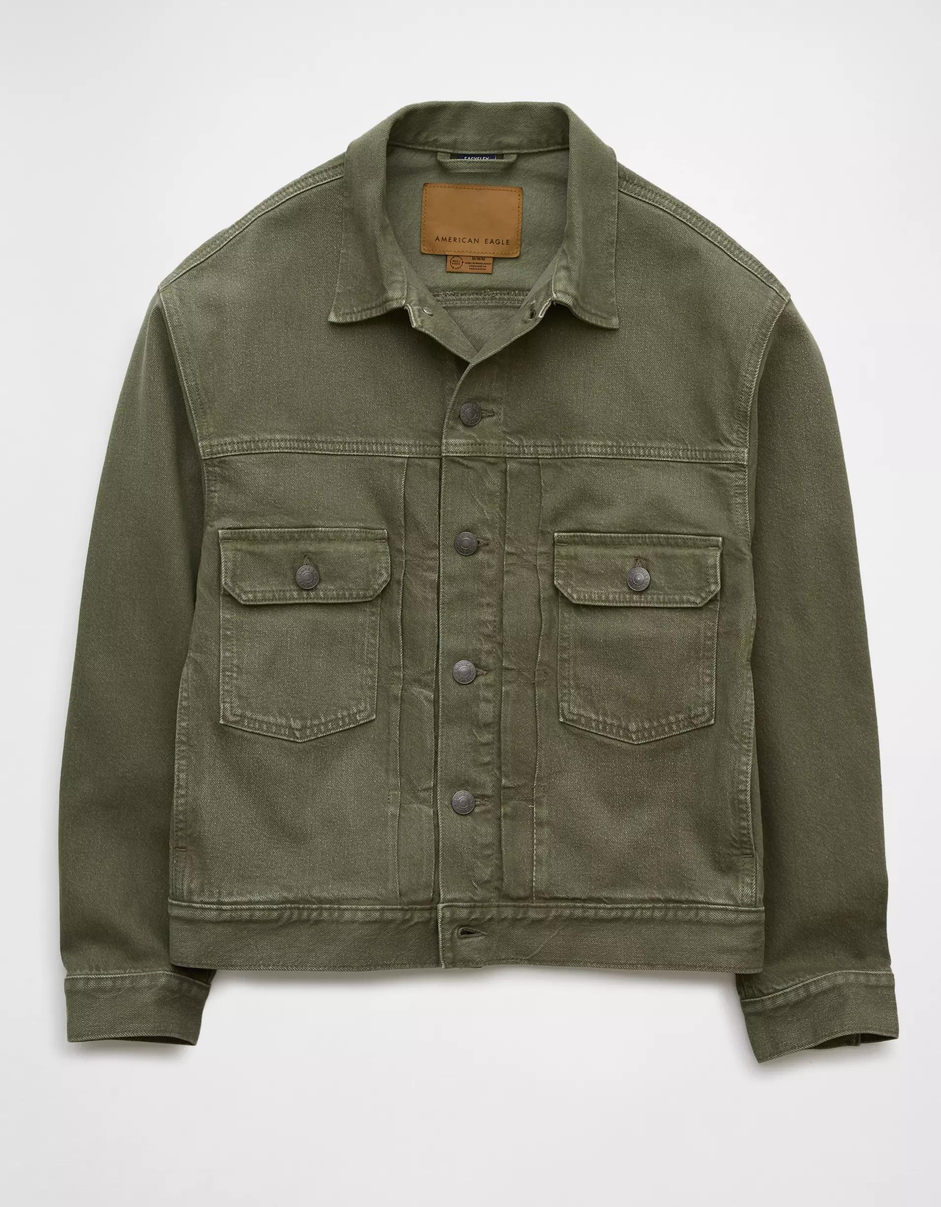 AE Slim Fit Denim Trucker Jacket Product Image