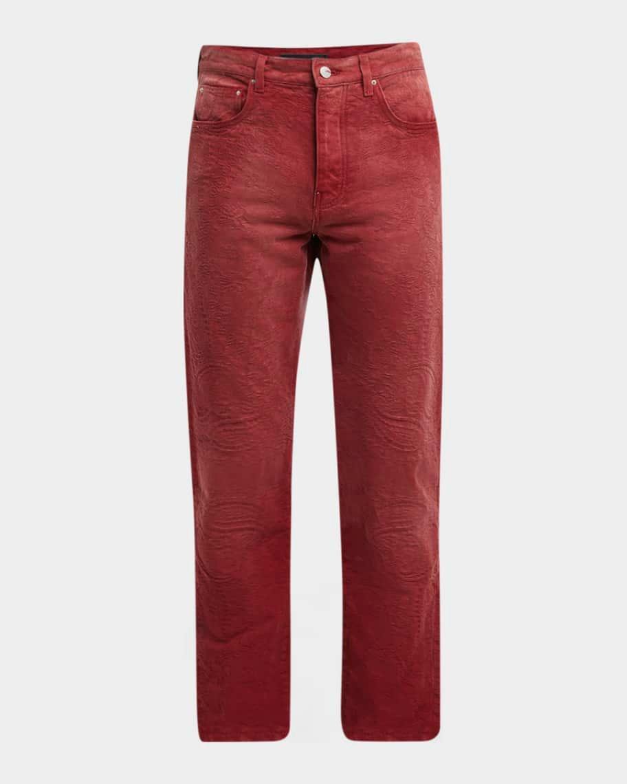 Mens Bandana Jacquard Straight-Leg Jeans Product Image